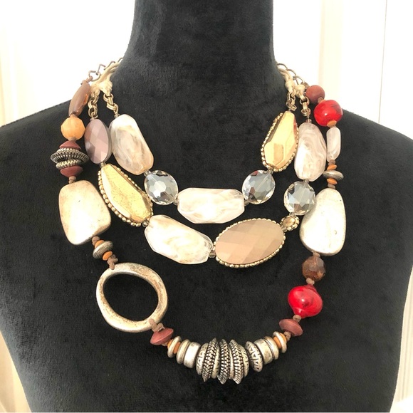 Necklaces Earth tones 15 items - Picture 3 of 16